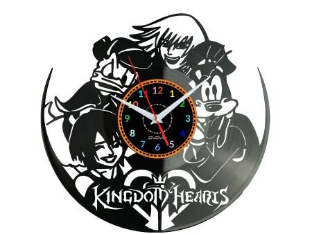 Kingdom Hearts Vinyl Zegar Ścienny Płyta Winylowa Nowoczesny Dekoracyjny Na Prezent Urodziny