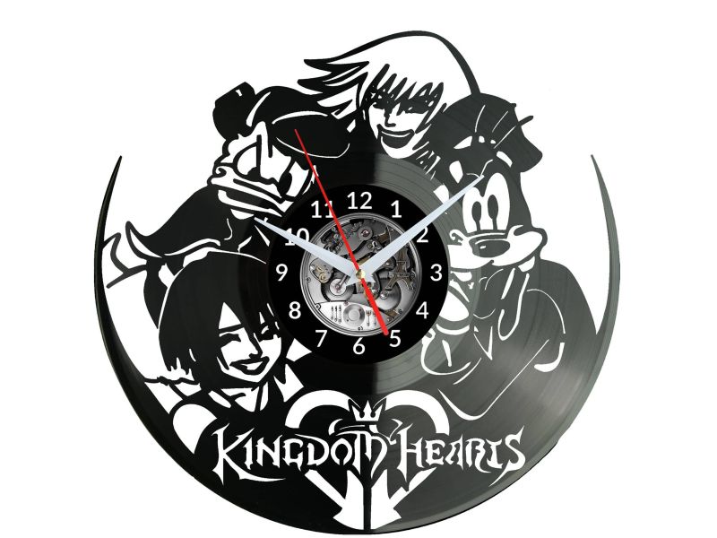 Kingdom Hearts Vinyl Zegar Ścienny Płyta Winylowa Nowoczesny Dekoracyjny Na Prezent Urodziny