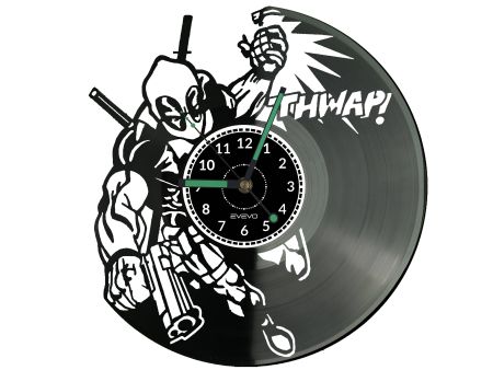 Deadpool Vinyl Zegar Ścienny Płyta Winylowa Nowoczesny Dekoracyjny Na Prezent Urodziny