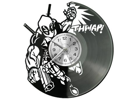 Deadpool Vinyl Zegar Ścienny Płyta Winylowa Nowoczesny Dekoracyjny Na Prezent Urodziny