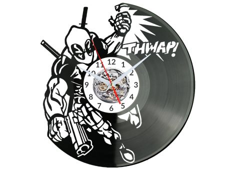 Deadpool Vinyl Zegar Ścienny Płyta Winylowa Nowoczesny Dekoracyjny Na Prezent Urodziny