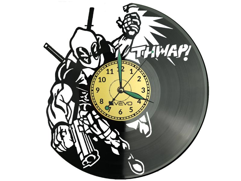 Deadpool Vinyl Zegar Ścienny Płyta Winylowa Nowoczesny Dekoracyjny Na Prezent Urodziny