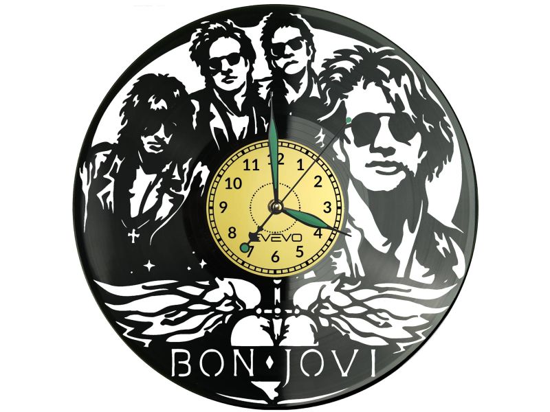 Bon Jovi Vinyl Zegar Ścienny Płyta Winylowa Nowoczesny Dekoracyjny Na Prezent Urodziny