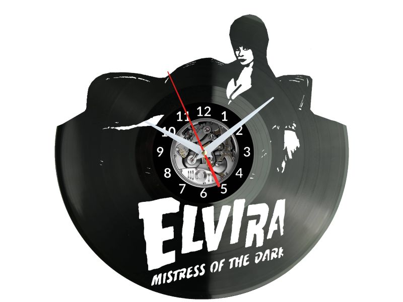 Elvira Mistress of the Dark Vinyl Zegar Ścienny Płyta Winylowa Nowoczesny Dekoracyjny Na Prezent Urodziny