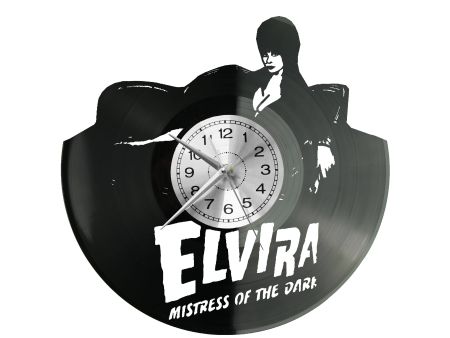 Elvira Mistress of the Dark Vinyl Zegar Ścienny Płyta Winylowa Nowoczesny Dekoracyjny Na Prezent Urodziny