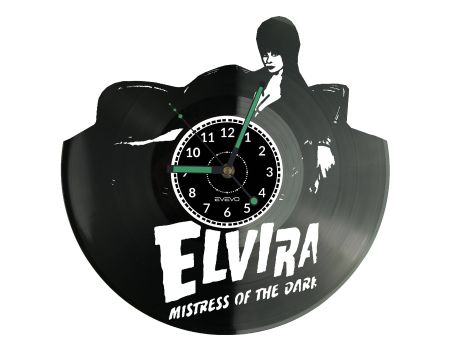 Elvira Mistress of the Dark Vinyl Zegar Ścienny Płyta Winylowa Nowoczesny Dekoracyjny Na Prezent Urodziny