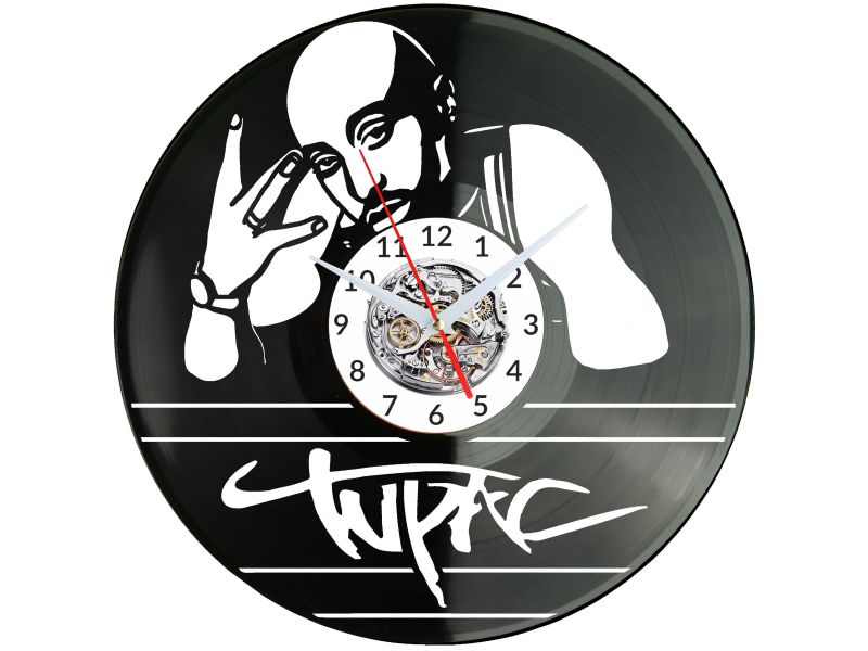 2Pac Vinyl Zegar Ścienny Płyta Winylowa Nowoczesny Dekoracyjny Na Prezent Urodziny