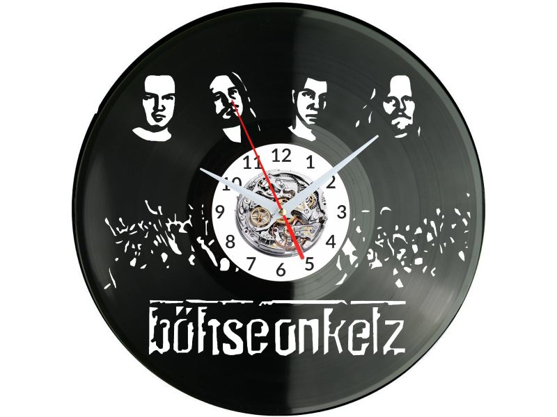 Böhse Onkelz Vinyl Zegar Ścienny Płyta Winylowa Nowoczesny Dekoracyjny Na Prezent Urodziny