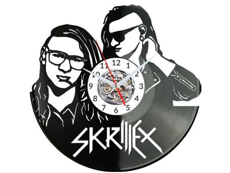 Skrillex Vinyl Zegar Ścienny Płyta Winylowa Nowoczesny Dekoracyjny Na Prezent Urodziny