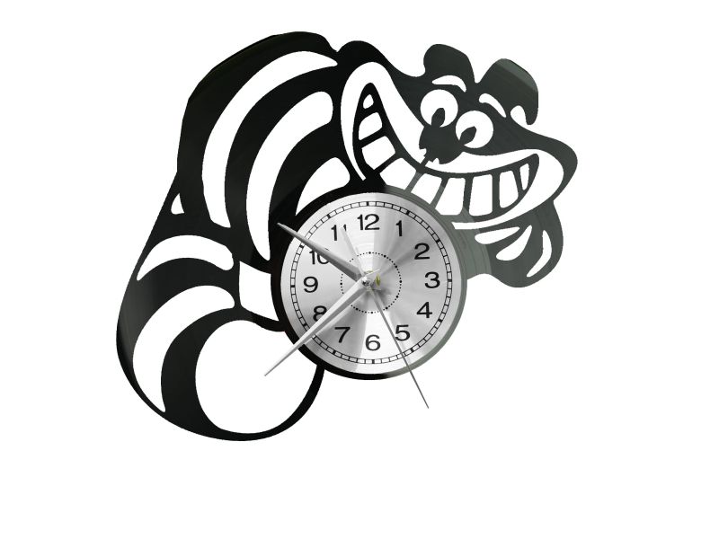 Alice in Wonderland Cheshire Cat Vinyl Zegar Ścienny Płyta Winylowa Nowoczesny Dekoracyjny Na Prezent Urodziny