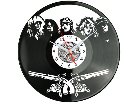 Guns N Roses Vinyl Zegar Ścienny Płyta Winylowa Nowoczesny Dekoracyjny Na Prezent Urodziny