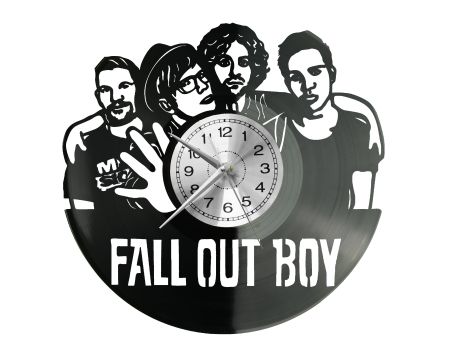 Fall Out Boy Vinyl Zegar Ścienny Płyta Winylowa Nowoczesny Dekoracyjny Na Prezent Urodziny