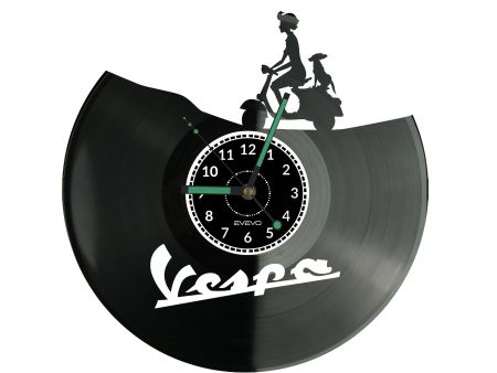 Vespa Vinyl Zegar Ścienny Płyta Winylowa Nowoczesny Dekoracyjny Na Prezent Urodziny