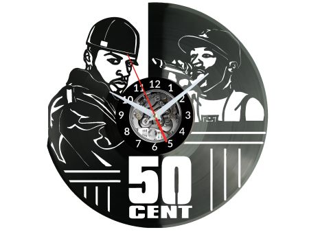 50 Cent Rapper Vinyl Zegar Ścienny Płyta Winylowa Nowoczesny Dekoracyjny Na Prezent Urodziny