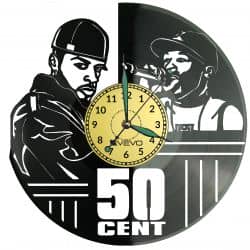 50 Cent Rapper Vinyl Zegar Ścienny Płyta Winylowa Nowoczesny Dekoracyjny Na Prezent Urodziny
