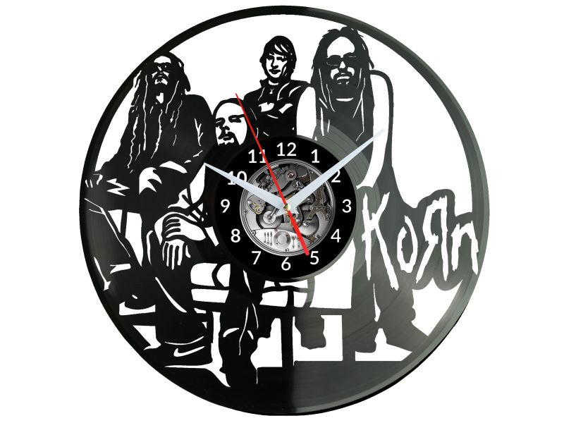 Korn Vinyl Zegar Ścienny Płyta Winylowa Nowoczesny Dekoracyjny Na Prezent Urodziny