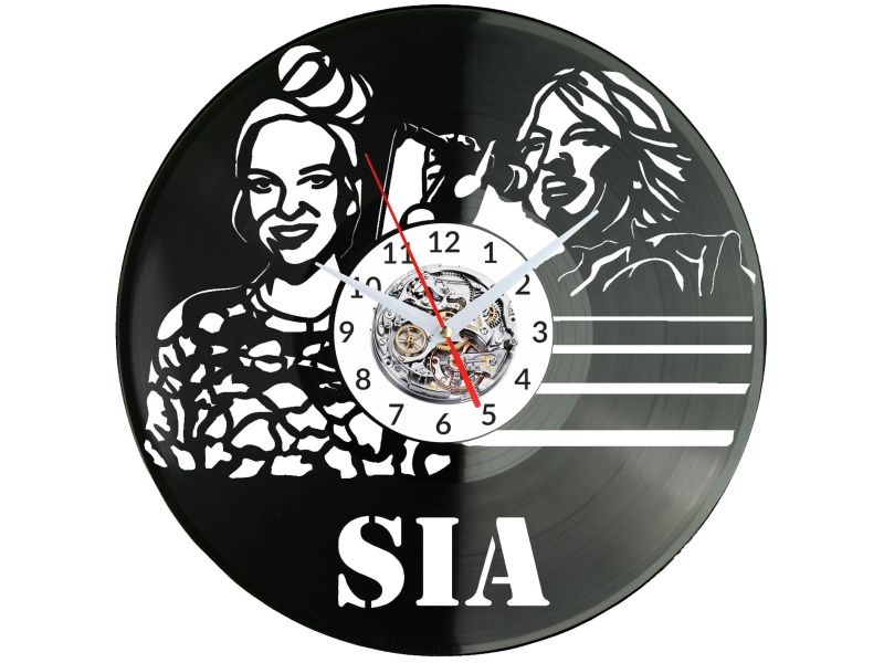 Sia Vinyl Zegar Ścienny Płyta Winylowa Nowoczesny Dekoracyjny Na Prezent Urodziny