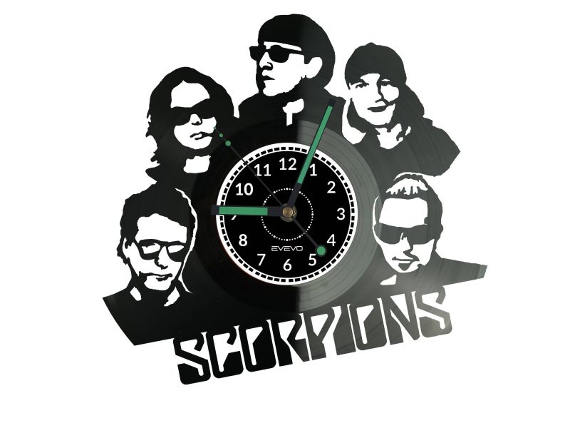 Scorpions Vinyl Zegar Ścienny Płyta Winylowa Nowoczesny Dekoracyjny Na Prezent Urodziny