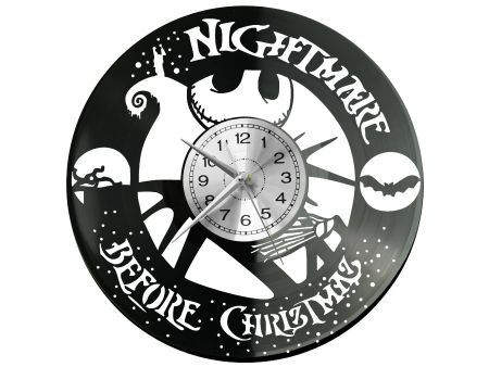 The Nightmare Before Christmas Vinyl Zegar Ścienny Płyta Winylowa Nowoczesny Dekoracyjny Na Prezent Urodziny