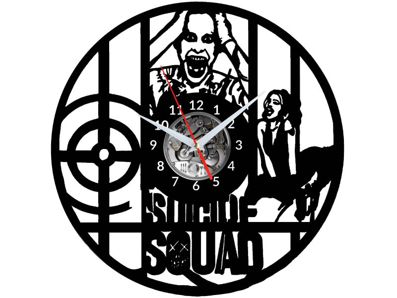 Suicide Squad Vinyl Zegar Ścienny Płyta Winylowa Nowoczesny Dekoracyjny Na Prezent Urodziny