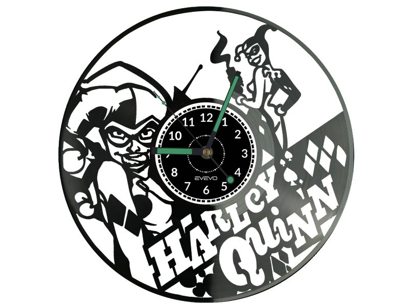 Harley Quinn Vinyl Zegar Ścienny Płyta Winylowa Nowoczesny Dekoracyjny Na Prezent Urodziny