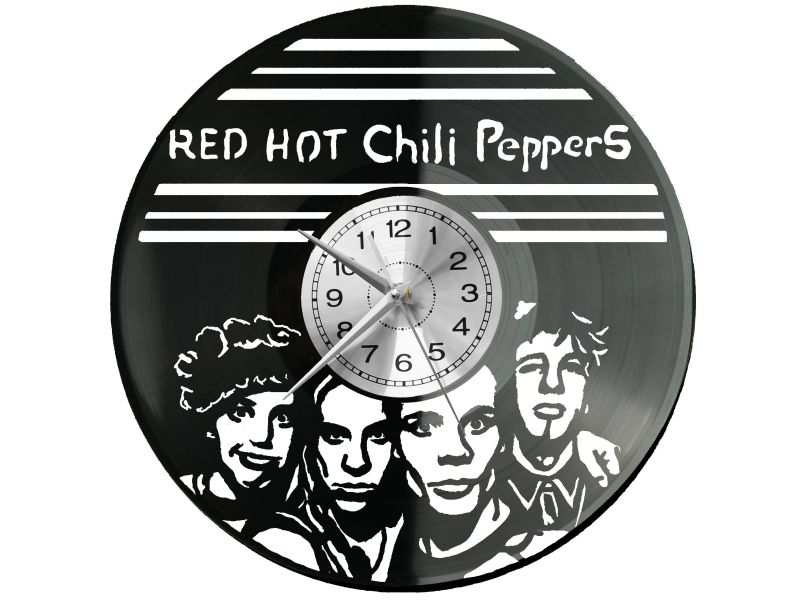 Red Hot Chilli Peppers Vinyl Zegar Ścienny Płyta Winylowa Nowoczesny Dekoracyjny Na Prezent Urodziny