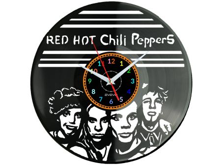 Red Hot Chilli Peppers Vinyl Zegar Ścienny Płyta Winylowa Nowoczesny Dekoracyjny Na Prezent Urodziny