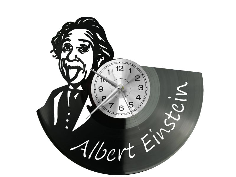 Albert Einstein Vinyl Zegar Ścienny Płyta Winylowa Nowoczesny Dekoracyjny Na Prezent Urodziny