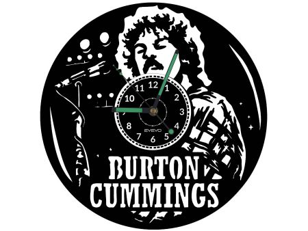 Burton Cummings Vinyl Zegar Ścienny Płyta Winylowa Nowoczesny Dekoracyjny Na Prezent Urodziny