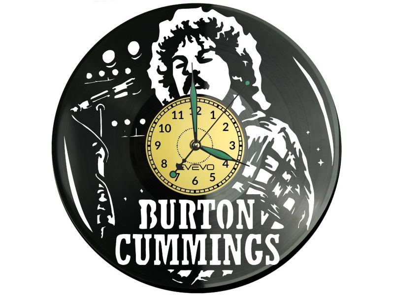 Burton Cummings Vinyl Zegar Ścienny Płyta Winylowa Nowoczesny Dekoracyjny Na Prezent Urodziny