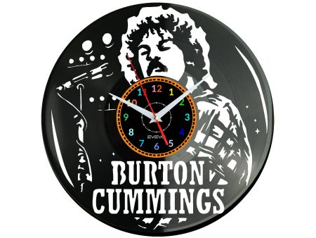 Burton Cummings Vinyl Zegar Ścienny Płyta Winylowa Nowoczesny Dekoracyjny Na Prezent Urodziny