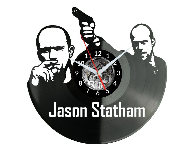 Jason Statham Vinyl Zegar Ścienny Płyta Winylowa Nowoczesny Dekoracyjny Na Prezent Urodziny