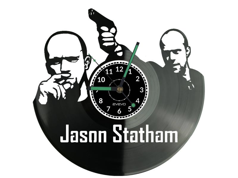 Jason Statham Vinyl Zegar Ścienny Płyta Winylowa Nowoczesny Dekoracyjny Na Prezent Urodziny