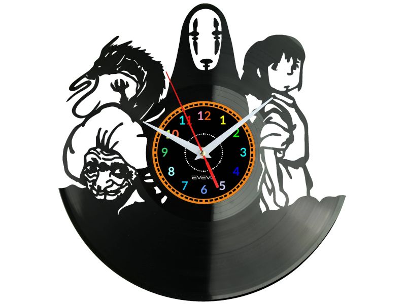 Spirited Away Vinyl Zegar Ścienny Płyta Winylowa Nowoczesny Dekoracyjny Na Prezent Urodziny