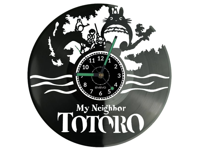 Totoro Vinyl Zegar Ścienny Płyta Winylowa Nowoczesny Dekoracyjny Na Prezent Urodziny