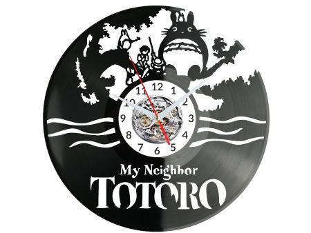 Totoro Vinyl Zegar Ścienny Płyta Winylowa Nowoczesny Dekoracyjny Na Prezent Urodziny