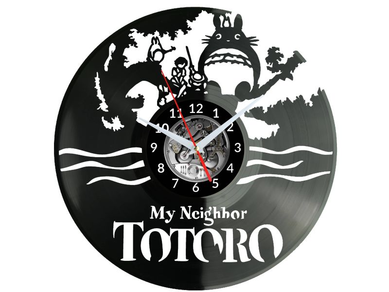 Totoro Vinyl Zegar Ścienny Płyta Winylowa Nowoczesny Dekoracyjny Na Prezent Urodziny