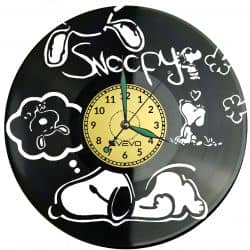 Snoopy Dreams Vinyl Zegar Ścienny Płyta Winylowa Nowoczesny Dekoracyjny Na Prezent Urodziny
