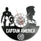 Captain America Vinyl Zegar Ścienny Płyta Winylowa Nowoczesny Dekoracyjny Na Prezent Urodziny