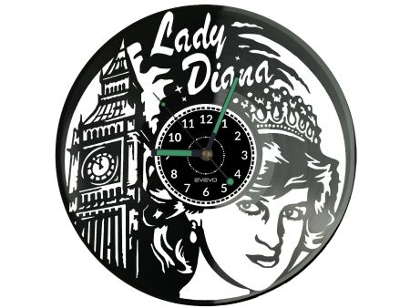 Lady Diana Vinyl Zegar Ścienny Płyta Winylowa Nowoczesny Dekoracyjny Na Prezent Urodziny