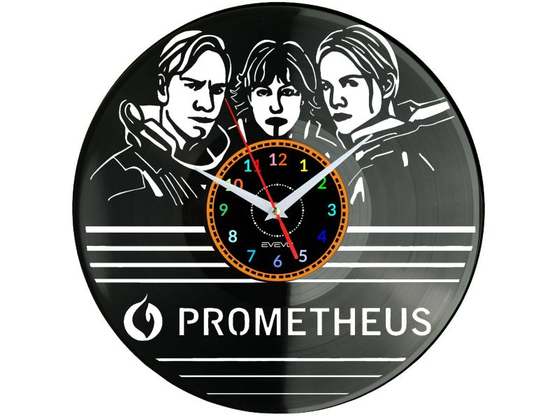 Prometheus Vinyl Zegar Ścienny Płyta Winylowa Nowoczesny Dekoracyjny Na Prezent Urodziny