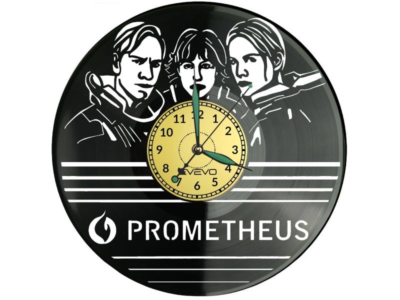 Prometheus Vinyl Zegar Ścienny Płyta Winylowa Nowoczesny Dekoracyjny Na Prezent Urodziny