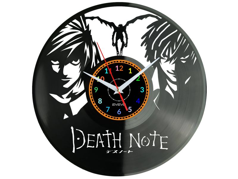 Death Note Vinyl Zegar Ścienny Płyta Winylowa Nowoczesny Dekoracyjny Na Prezent Urodziny