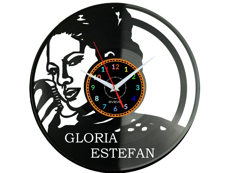 Gloria Estefan Vinyl Zegar Ścienny Płyta Winylowa Nowoczesny Dekoracyjny Na Prezent Urodziny