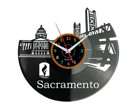 Sacramento Vinyl Zegar Ścienny Płyta Winylowa Nowoczesny Dekoracyjny Na Prezent Urodziny