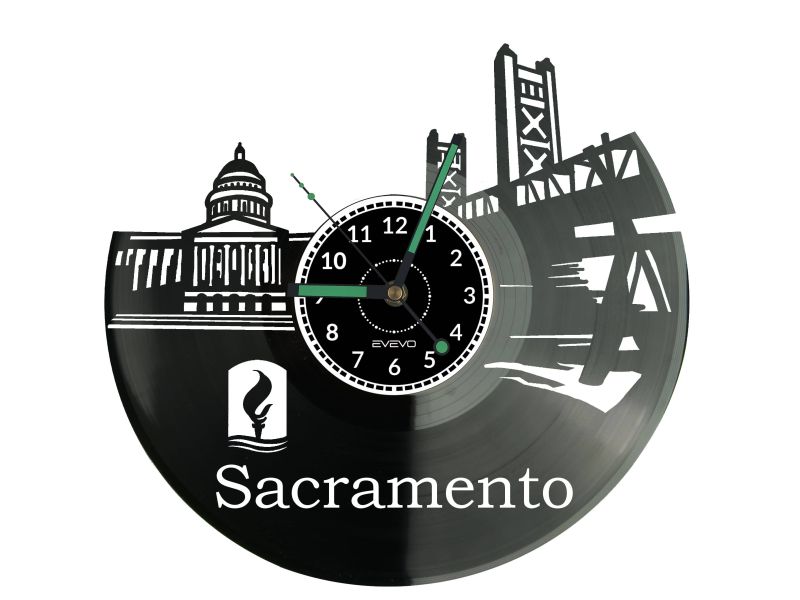 Sacramento Vinyl Zegar Ścienny Płyta Winylowa Nowoczesny Dekoracyjny Na Prezent Urodziny