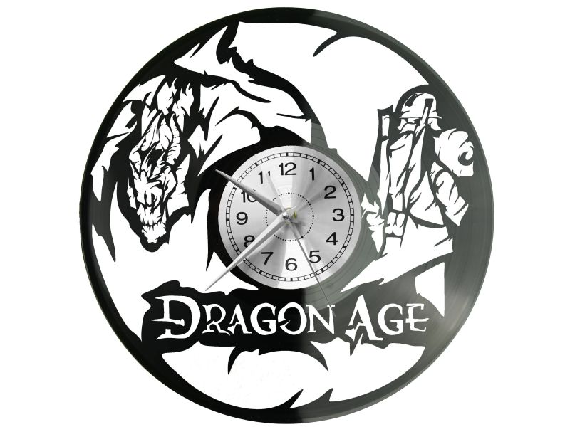 Dragon Age Vinyl Zegar Ścienny Płyta Winylowa Nowoczesny Dekoracyjny Na Prezent Urodziny