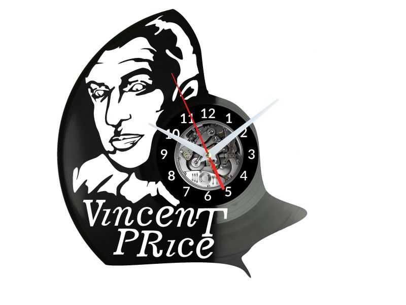 Vincent Price Vinyl Zegar Ścienny Płyta Winylowa Nowoczesny Dekoracyjny Na Prezent Urodziny