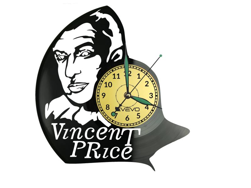 Vincent Price Vinyl Zegar Ścienny Płyta Winylowa Nowoczesny Dekoracyjny Na Prezent Urodziny