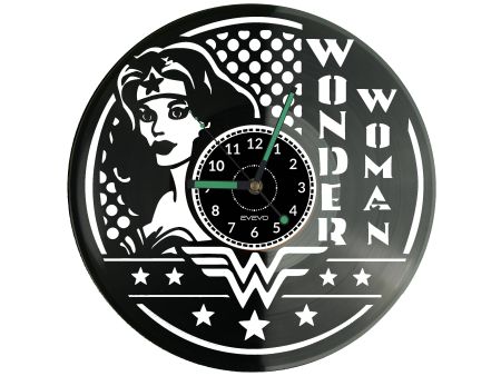 Wonder Woman Vinyl Zegar Ścienny Płyta Winylowa Nowoczesny Dekoracyjny Na Prezent Urodziny